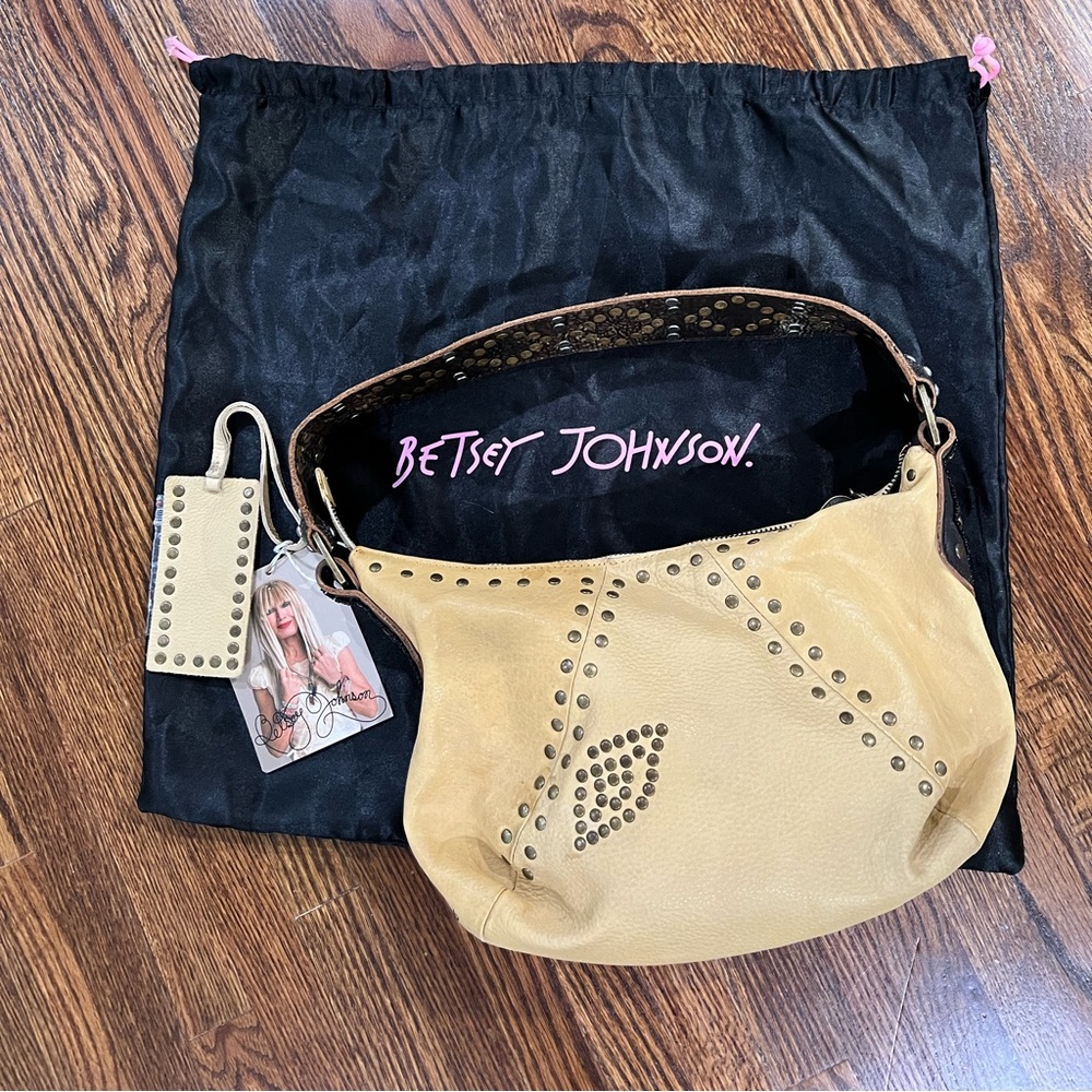 NWT Betsy’s Johnson Leather & Beadwork Y2K Western Bag